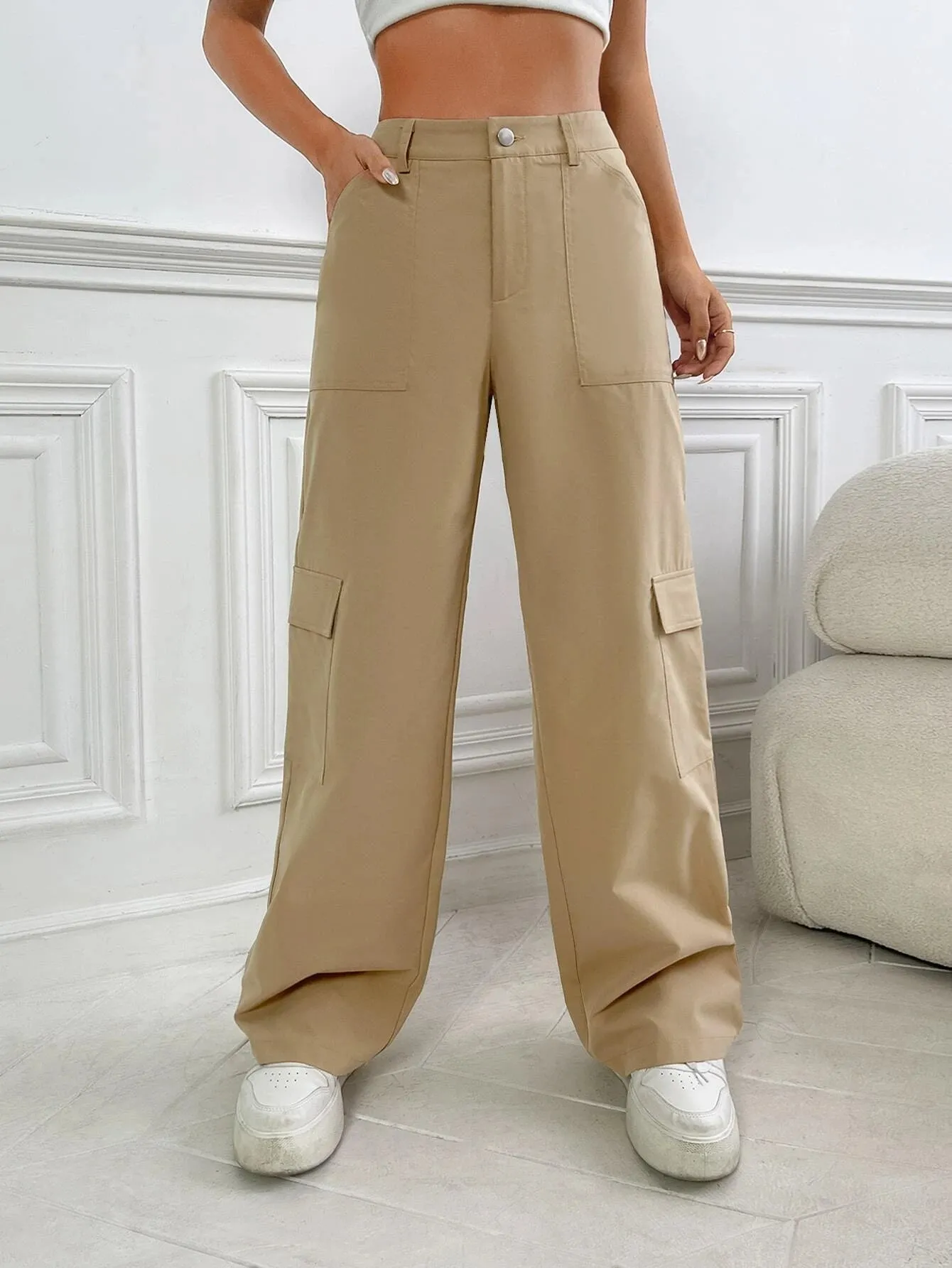 Flap Pocket  Drop Cargo Pant