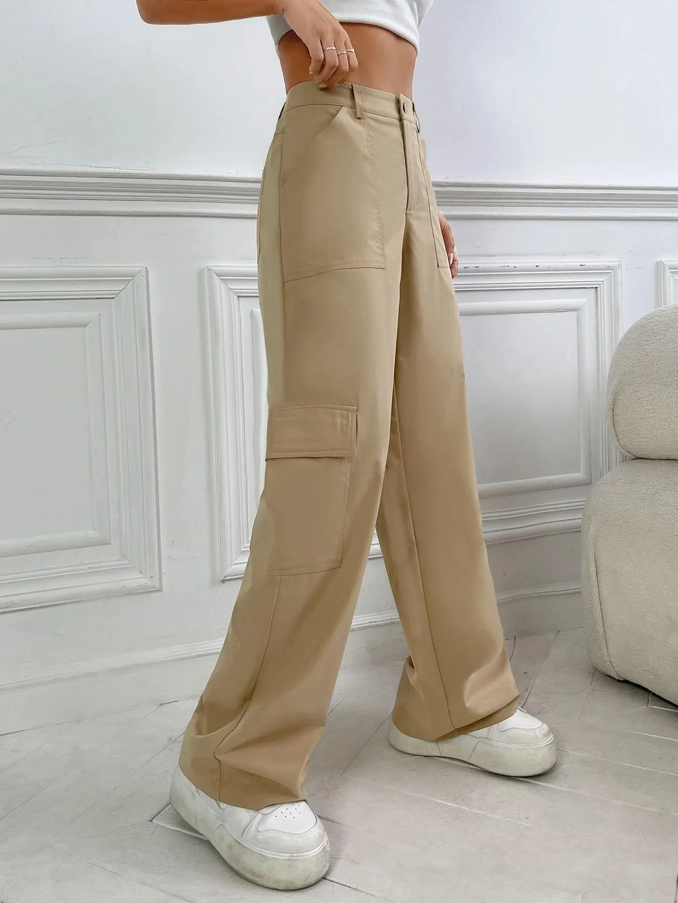 Flap Pocket  Drop Cargo Pant