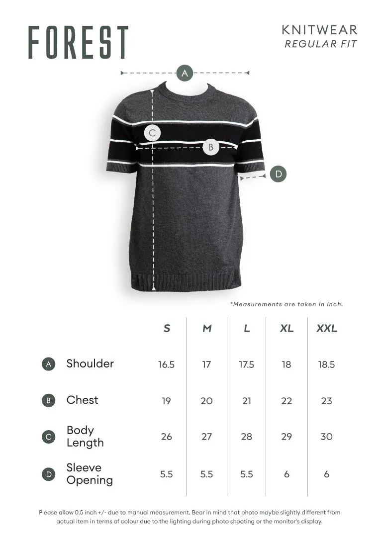 Forest Fancy Knitted Round Neck T Shirts Men Sweater Men Knitwear | Baju Sweater Lelaki Knitwear - 621346