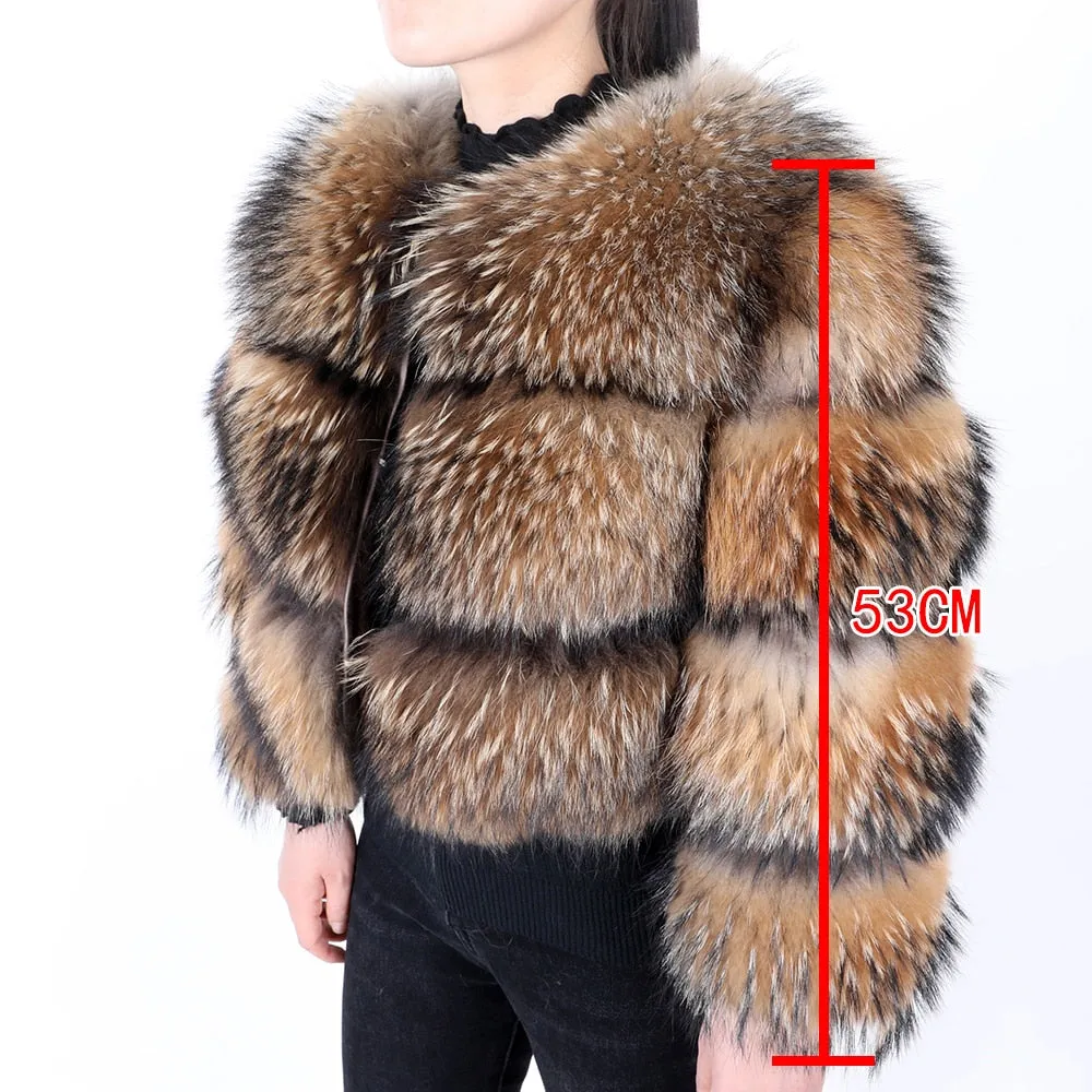 Genuine Women's Short Real Fox Fur Vests, Coats & Hooded Jackets