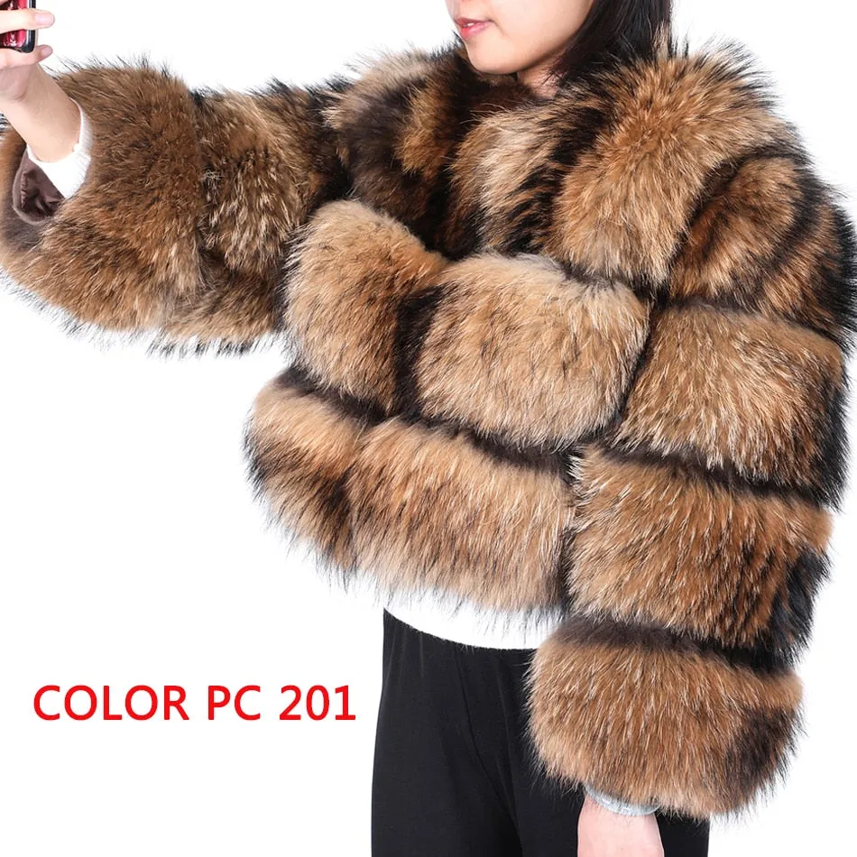 Genuine Women's Short Real Fox Fur Vests, Coats & Hooded Jackets