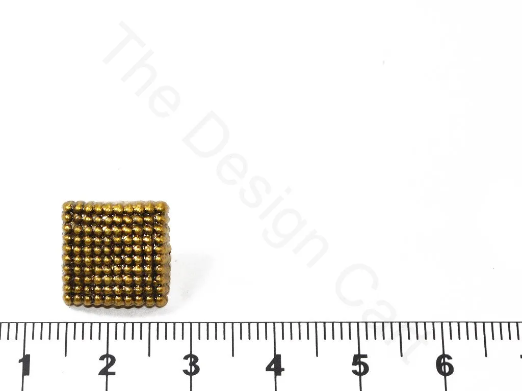 Golden Square Textured Coat Buttons