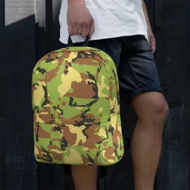 Green Camo Backpack, Unisex Camouflage Military Army Print Premium Bag- Made in USA/ EU