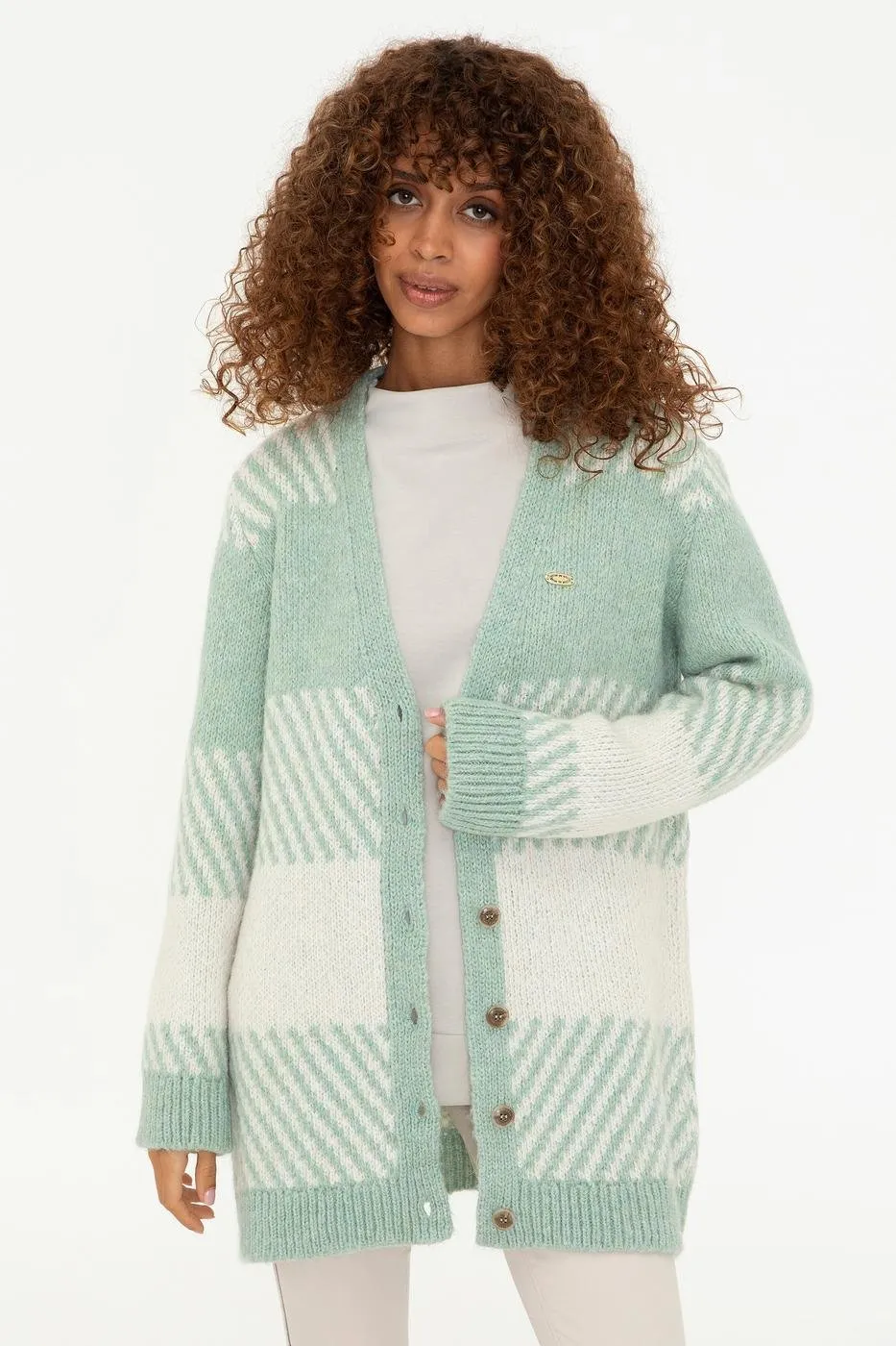 Green Knitwear Cardigan