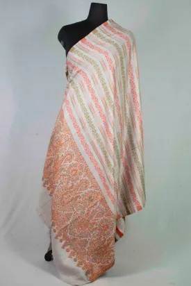 Grey Colour Designer Shawl With Beautifully Highlighted With Border pattern A Sure to Give You Warm Look.