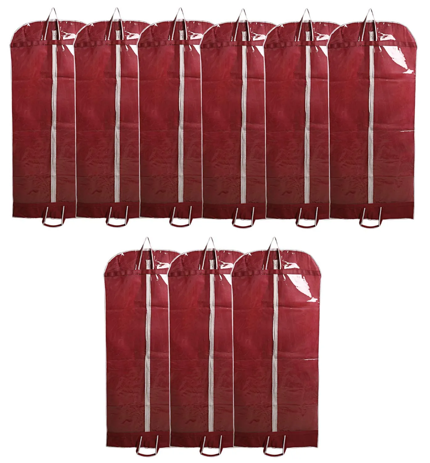 Heart Home Non Woven 9 Pieces Long Suit Sherwani Cover (Maroon) - CTHH10824