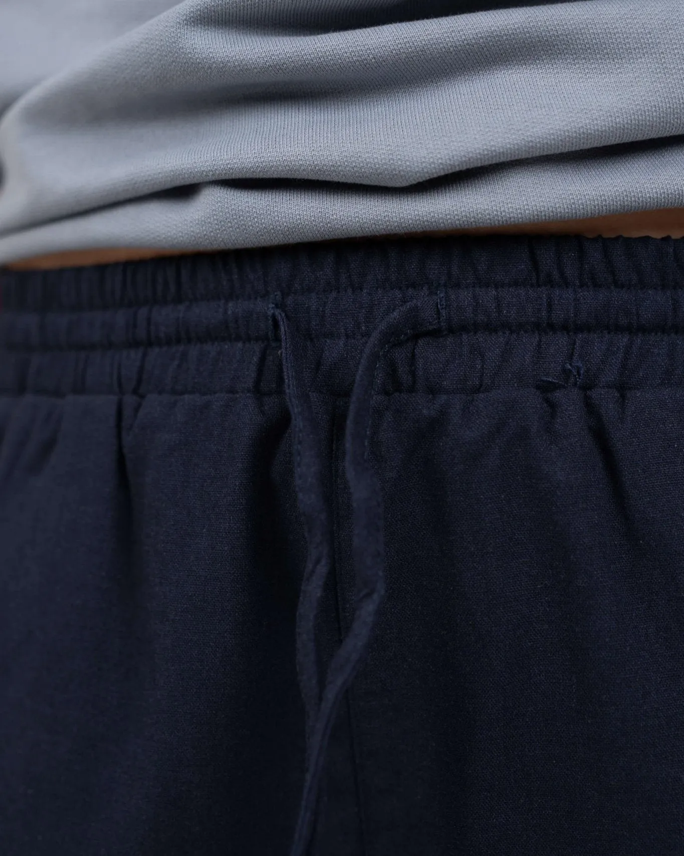 Heavyweight Linen Pants High-waisted Navy