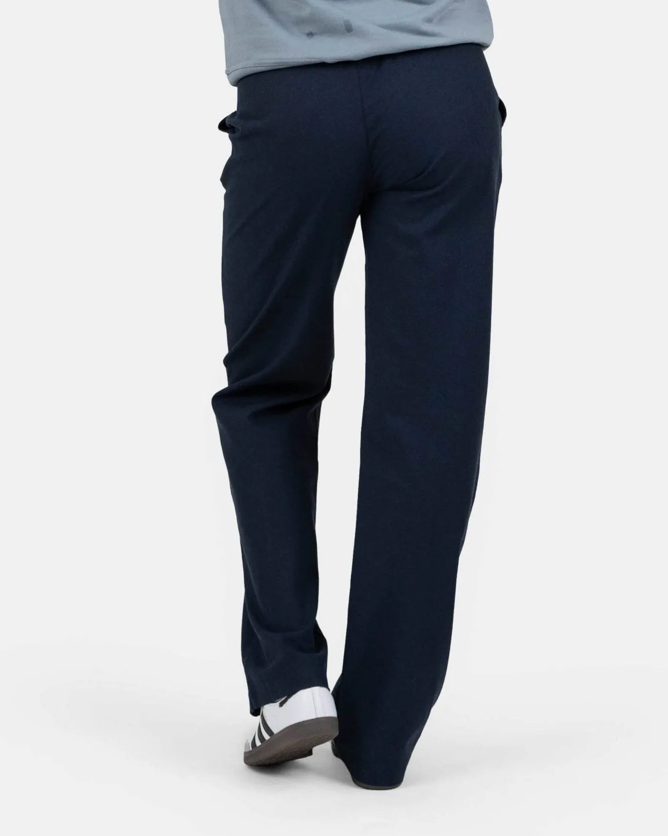 Heavyweight Linen Pants High-waisted Navy