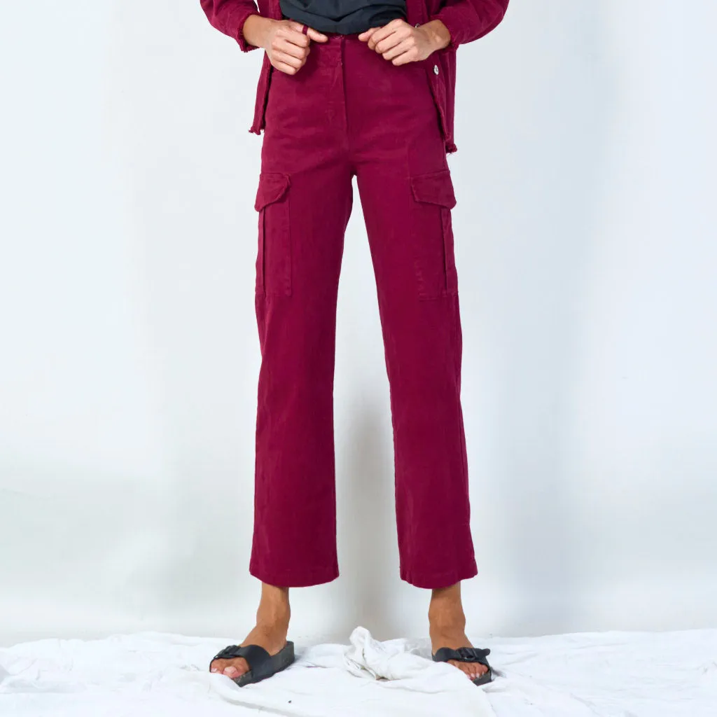 High-waisted cargo pants wholesale