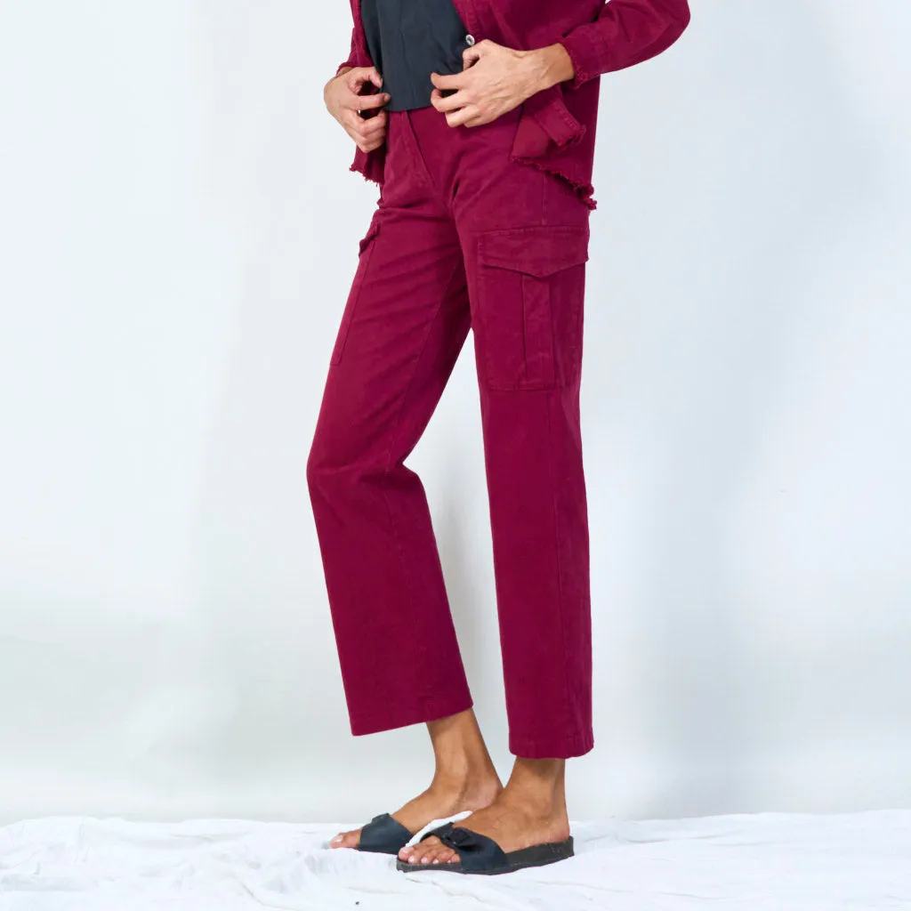 High-waisted cargo pants wholesale