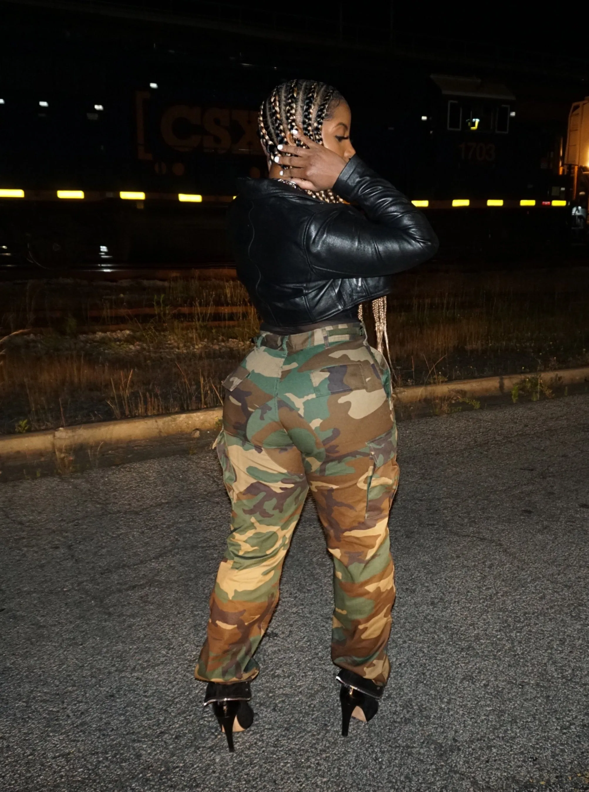 High Waisted Cargo Pants