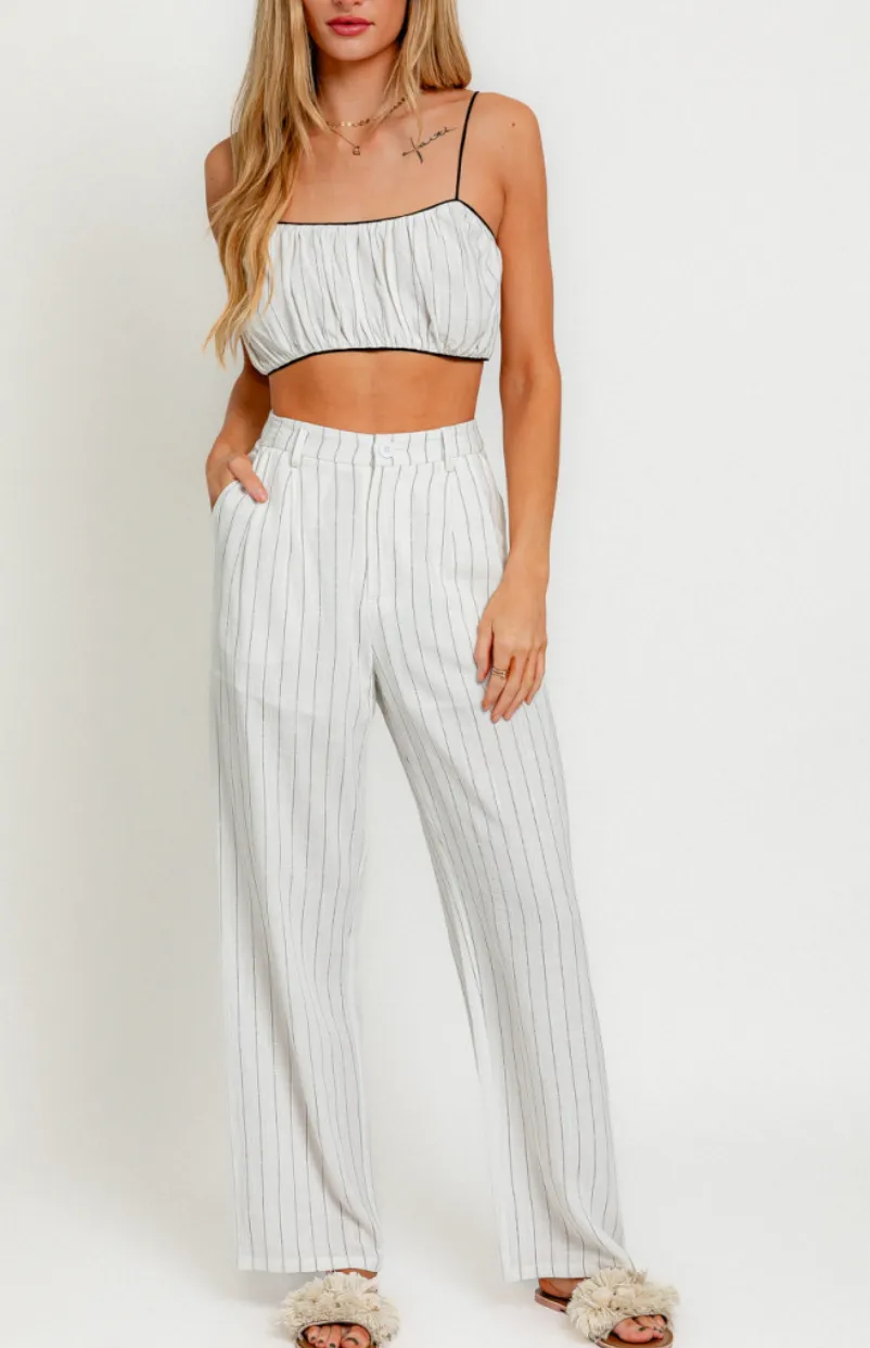 High Waisted Striped Pants