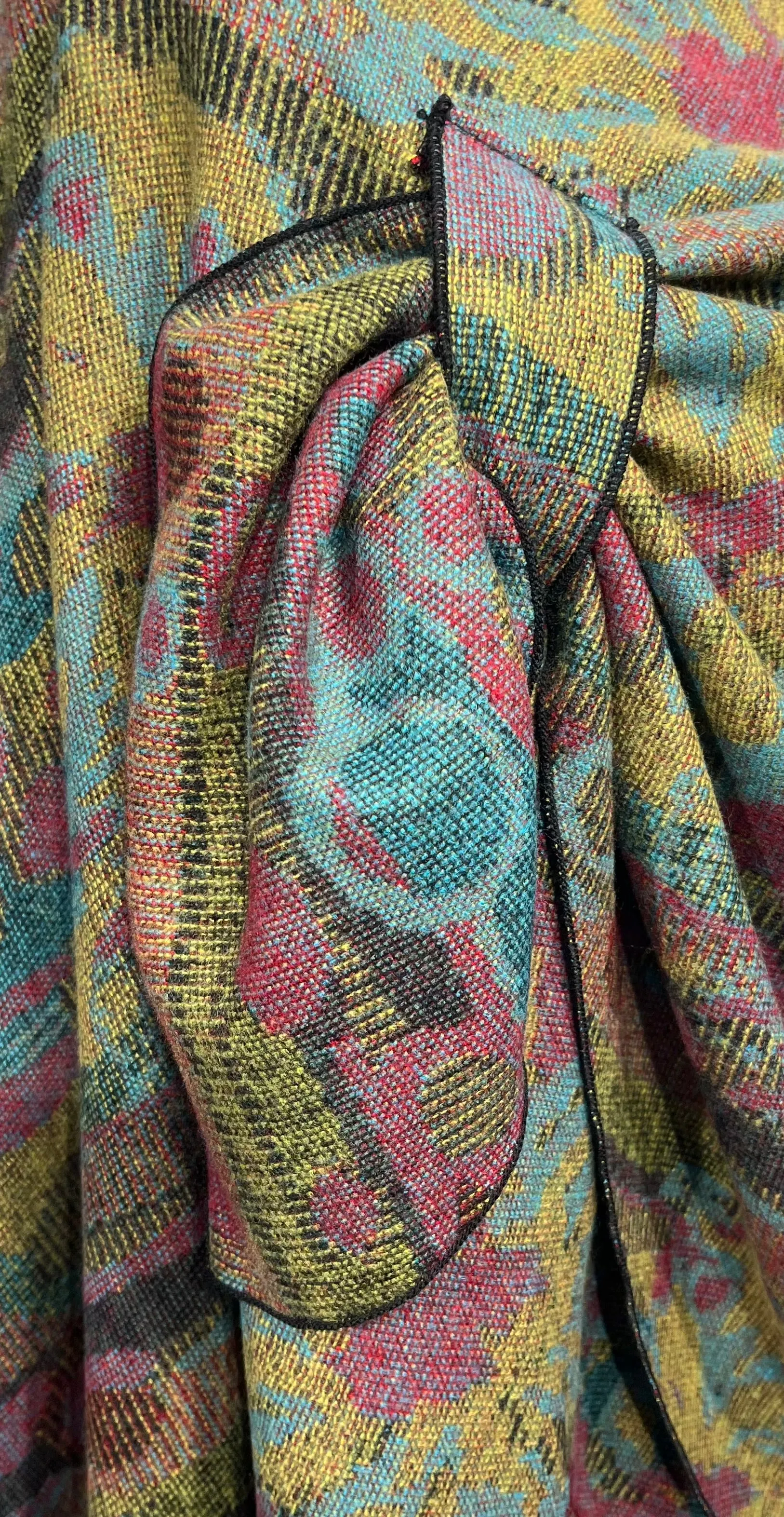 Jewel Tones Reversible Cashmere Shawl