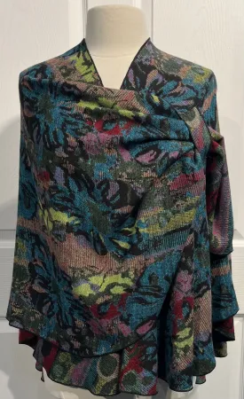 Jewel Tones Reversible Cashmere Shawl