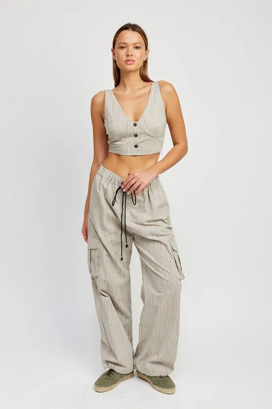 Jorie Aet || Stiped Cargo Pants