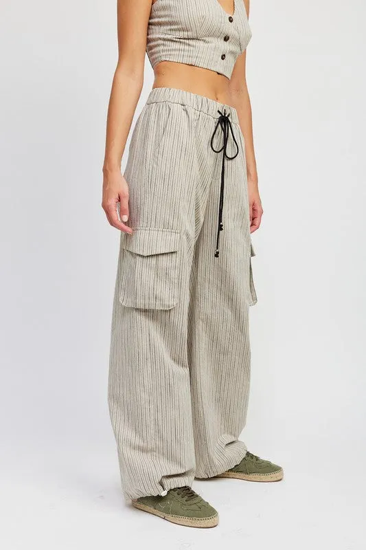 Jorie Aet || Stiped Cargo Pants