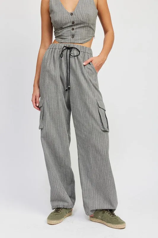 Jorie Aet || Stiped Cargo Pants