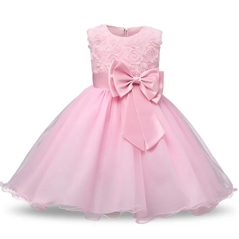 Kids Girls Summer Ball Gown Party Evening Bow Princess Dresse - KGD8350