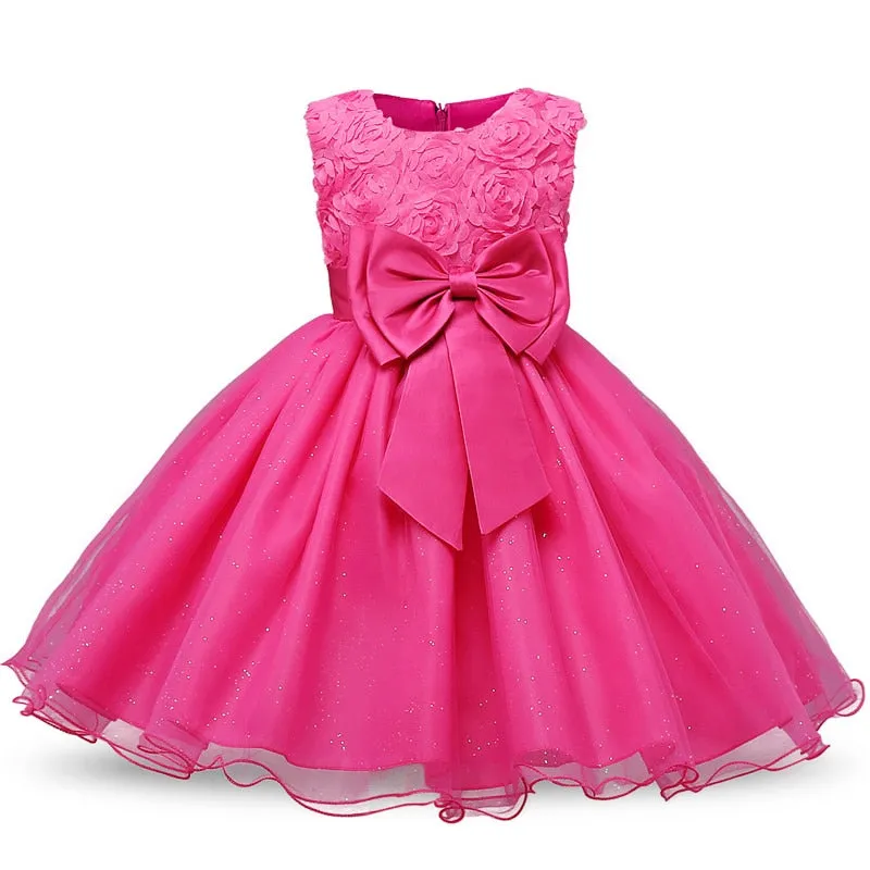 Kids Girls Summer Ball Gown Party Evening Bow Princess Dresse - KGD8350