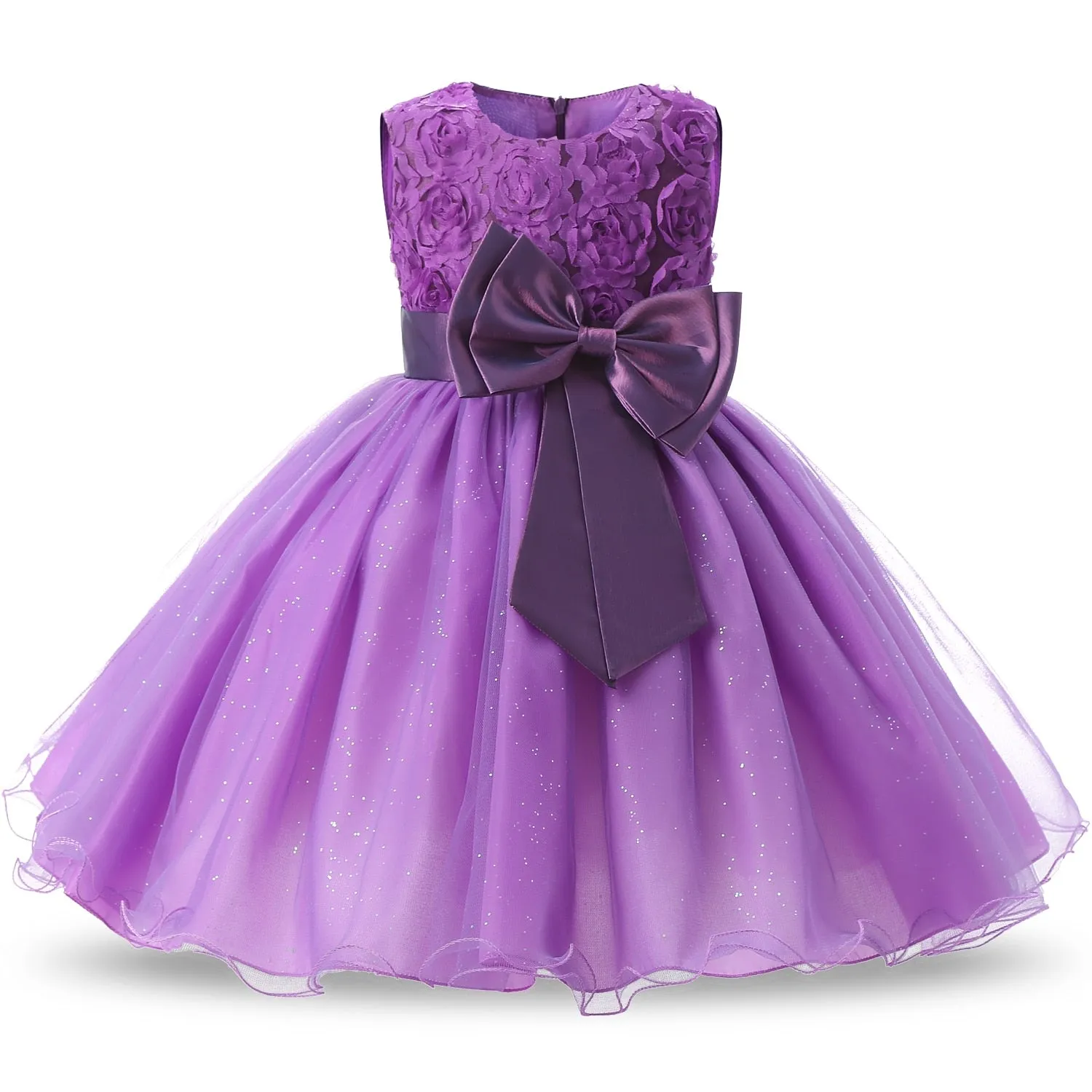 Kids Girls Summer Ball Gown Party Evening Bow Princess Dresse - KGD8350