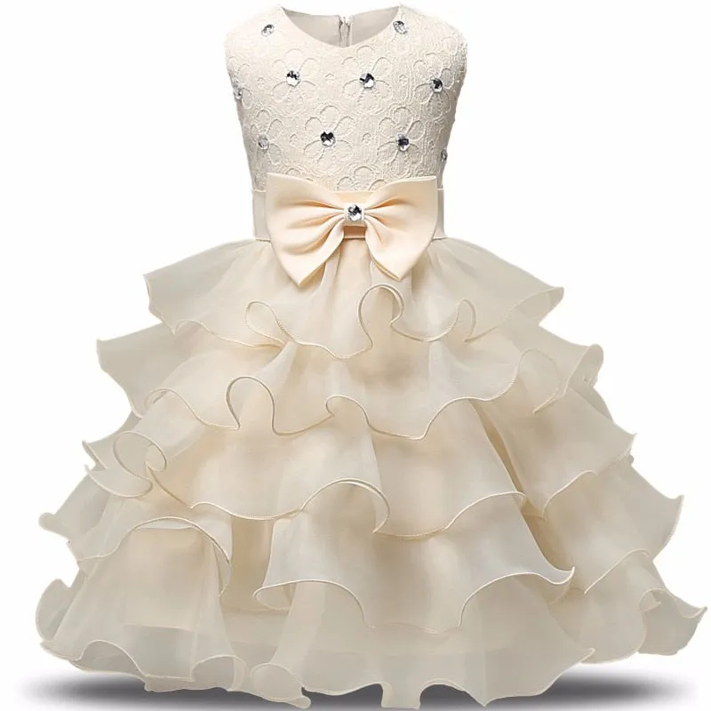 Kids Girls Summer Ball Gown Party Evening Bow Princess Dresse - KGD8350