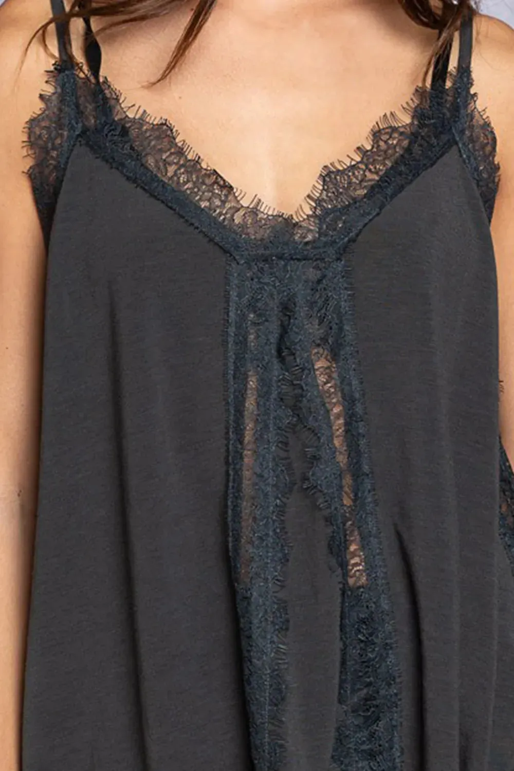 Lace Detail V-Neck Cami