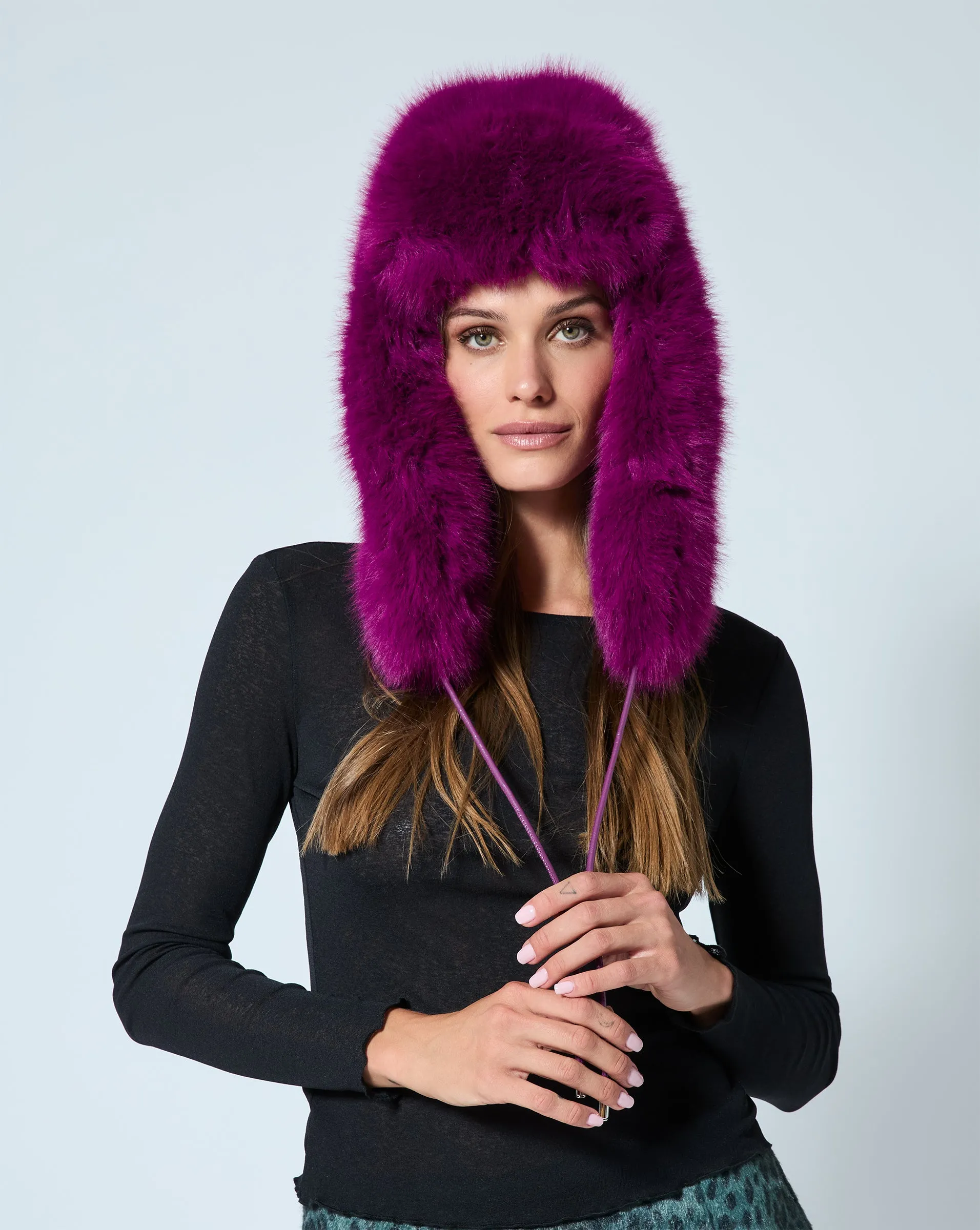 Lauren Fox Faux Fur Trapper Hat