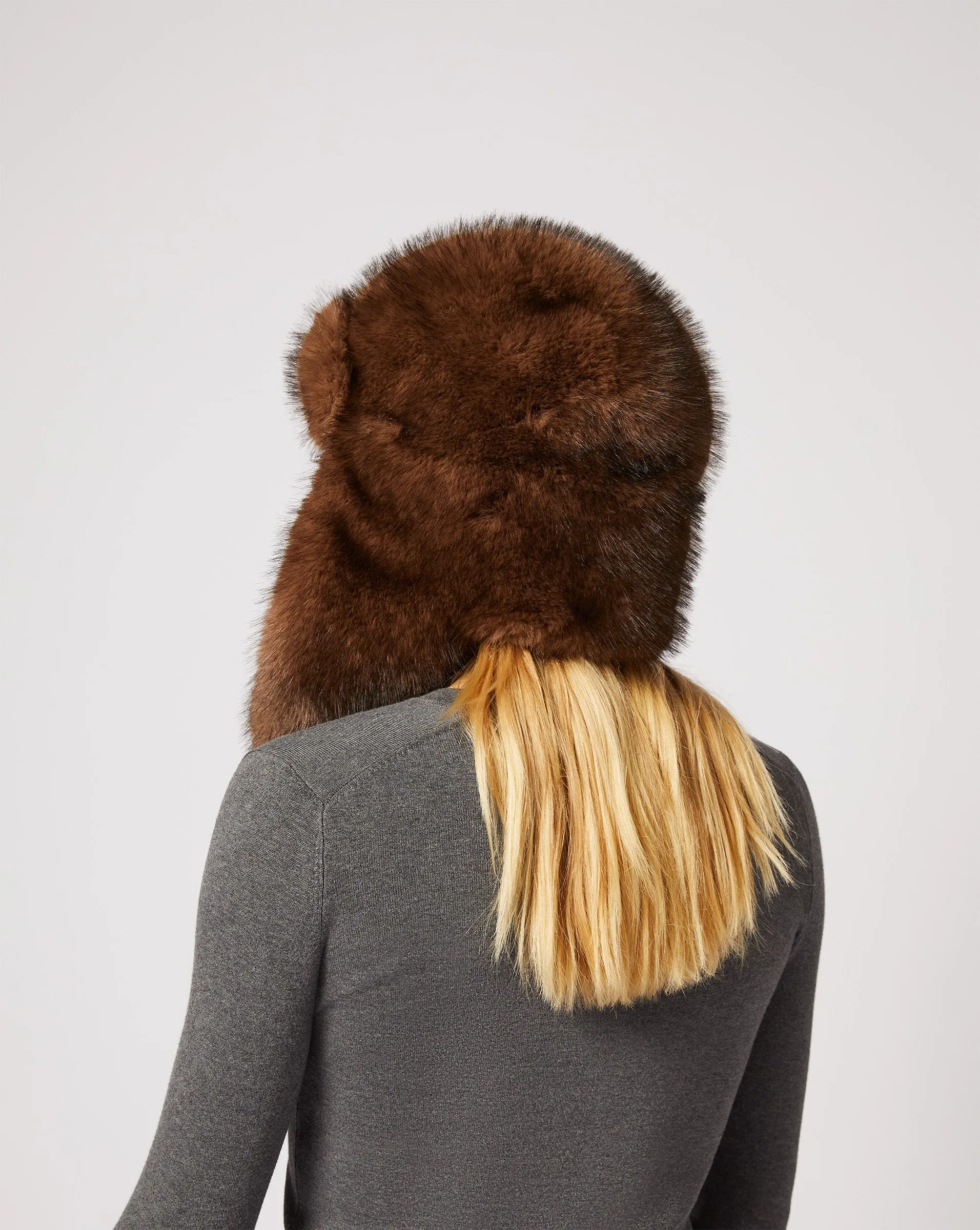 Lauren Fox Faux Fur Trapper Hat