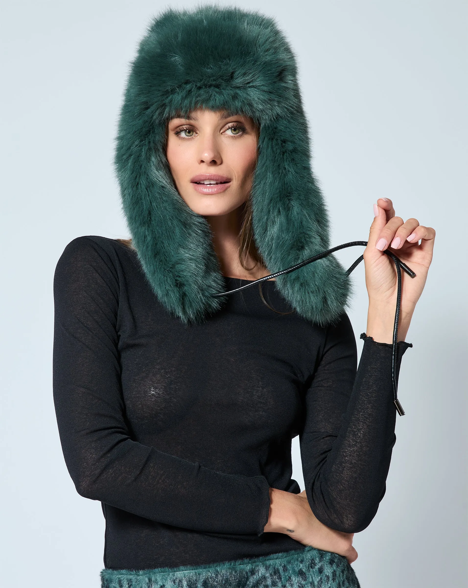 Lauren Fox Faux Fur Trapper Hat