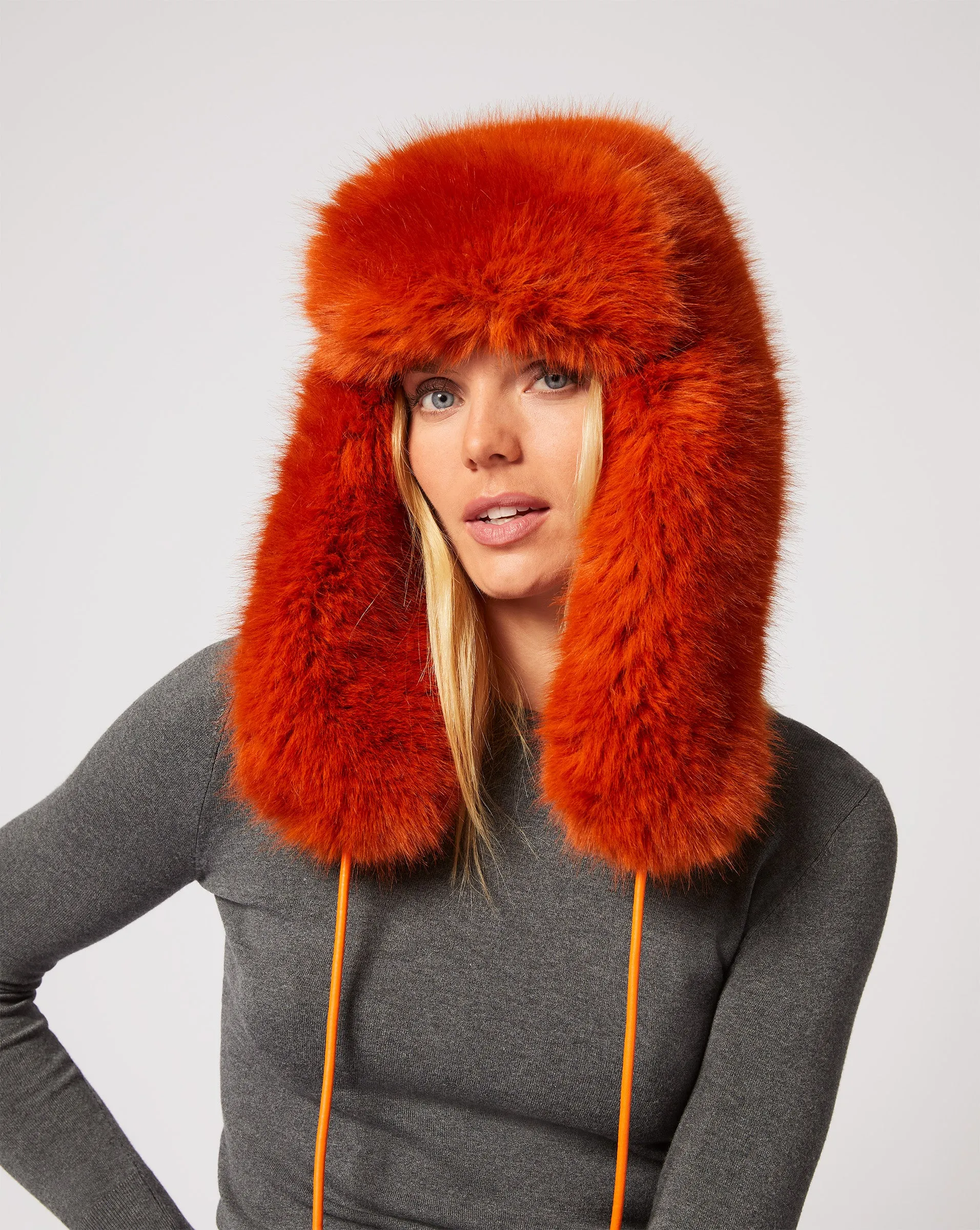 Lauren Fox Faux Fur Trapper Hat