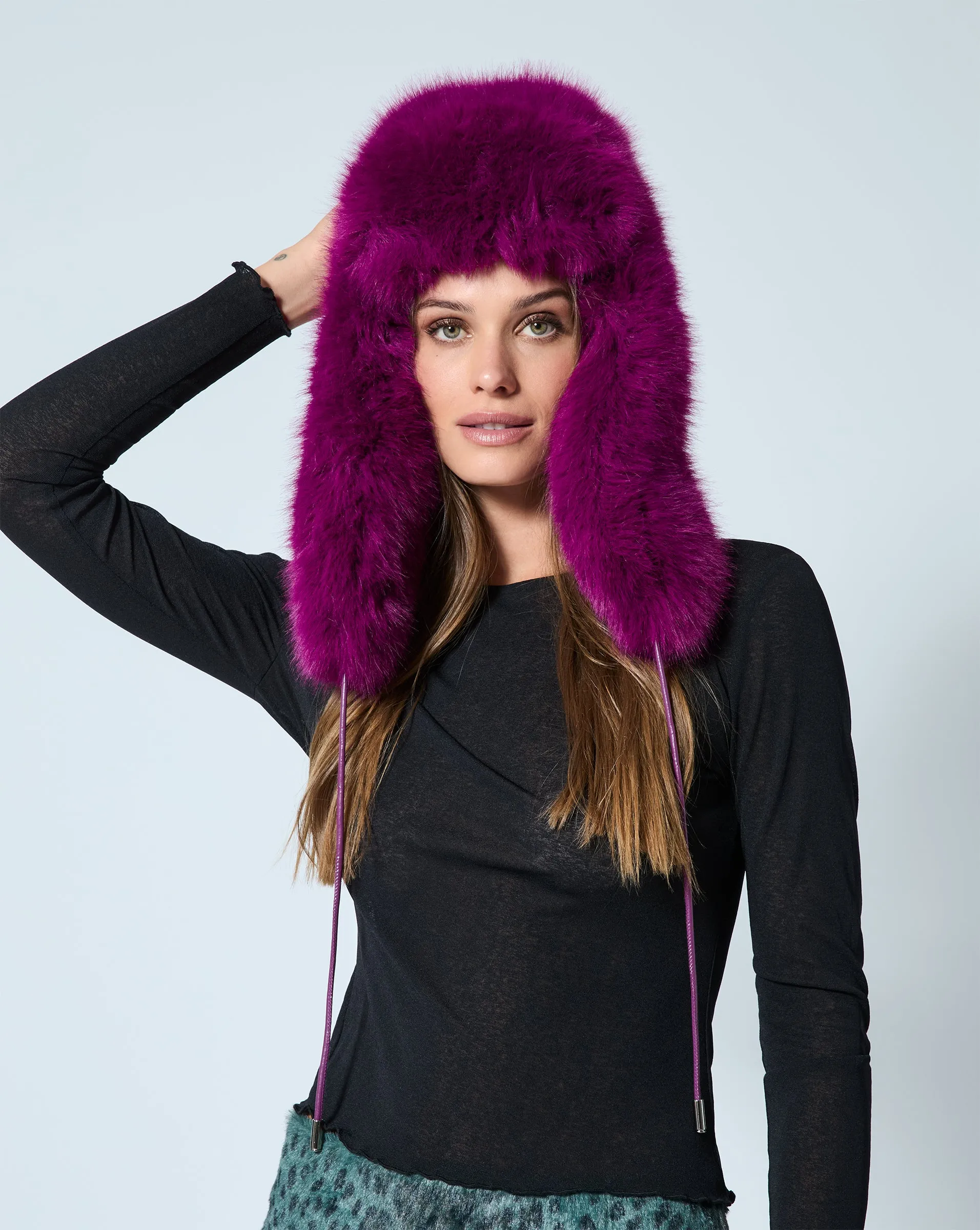 Lauren Fox Faux Fur Trapper Hat