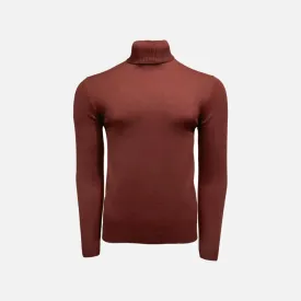 Lavane' 501T Turtleneck Pullover Slim Fit Rust