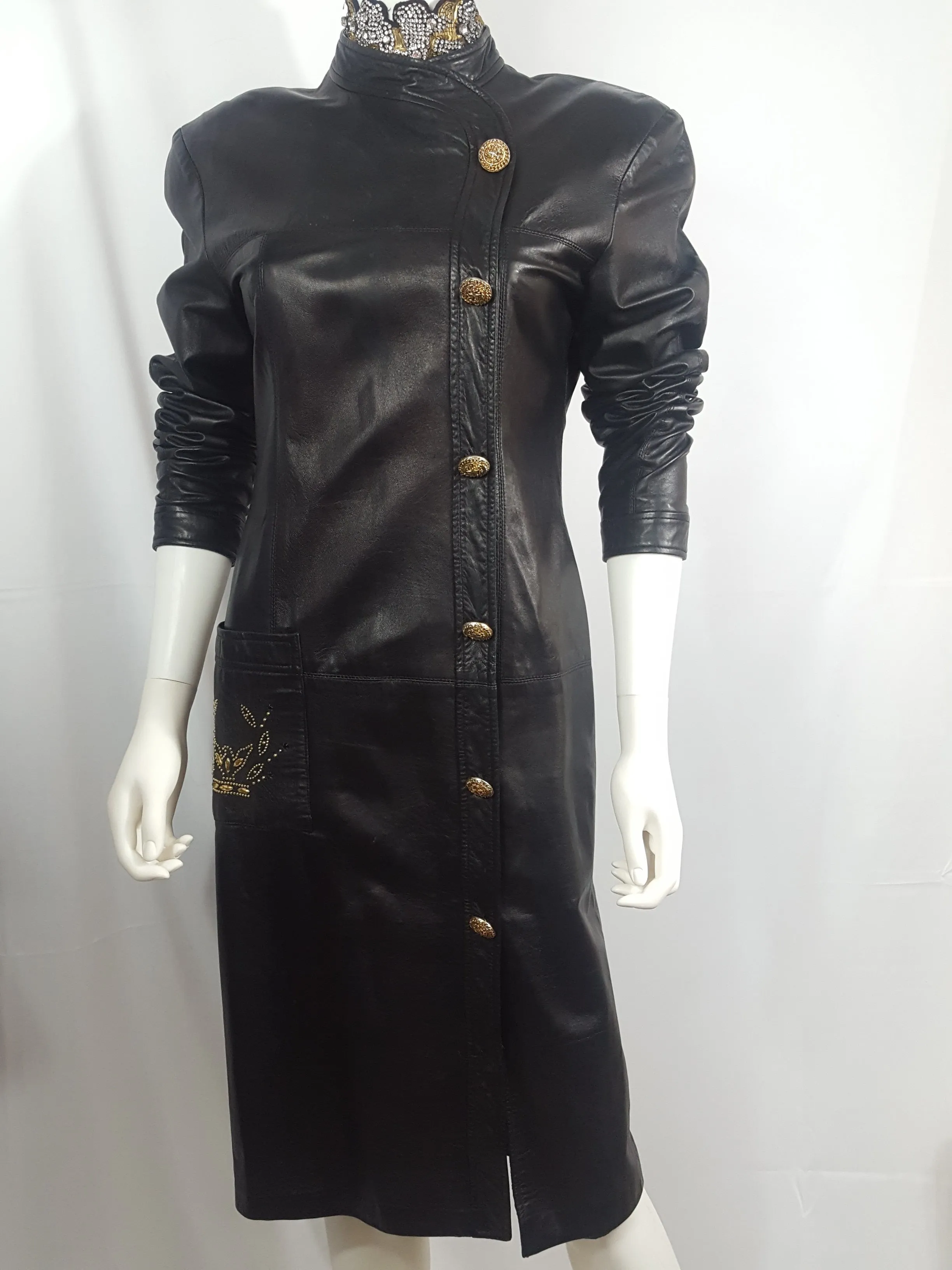 Leather Craft Coat Dress size 4