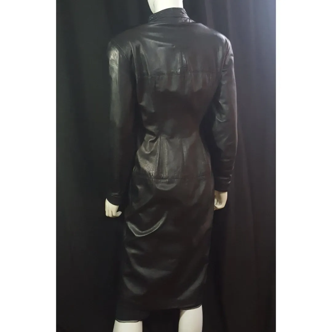 Leather Craft Coat Dress size 4