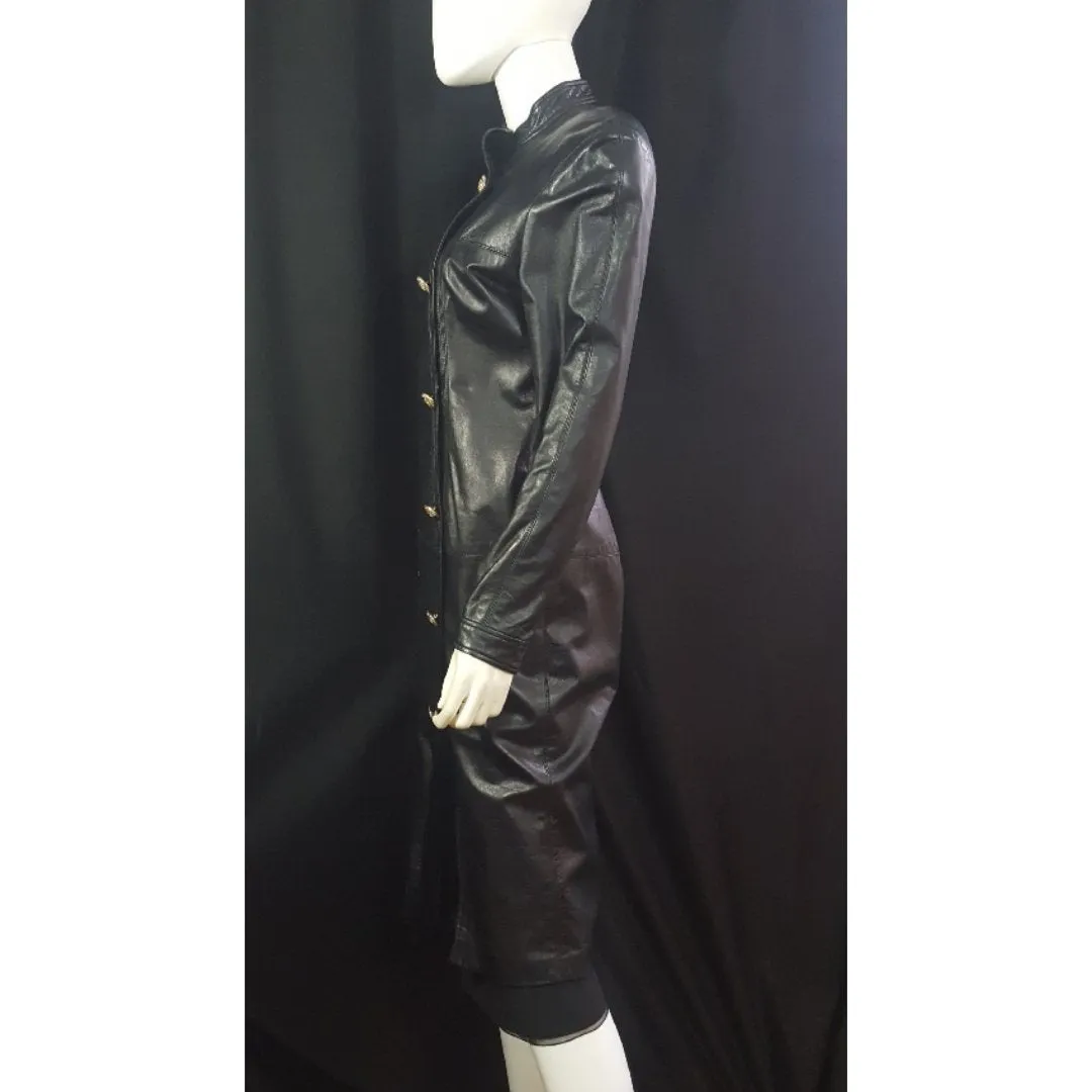 Leather Craft Coat Dress size 4