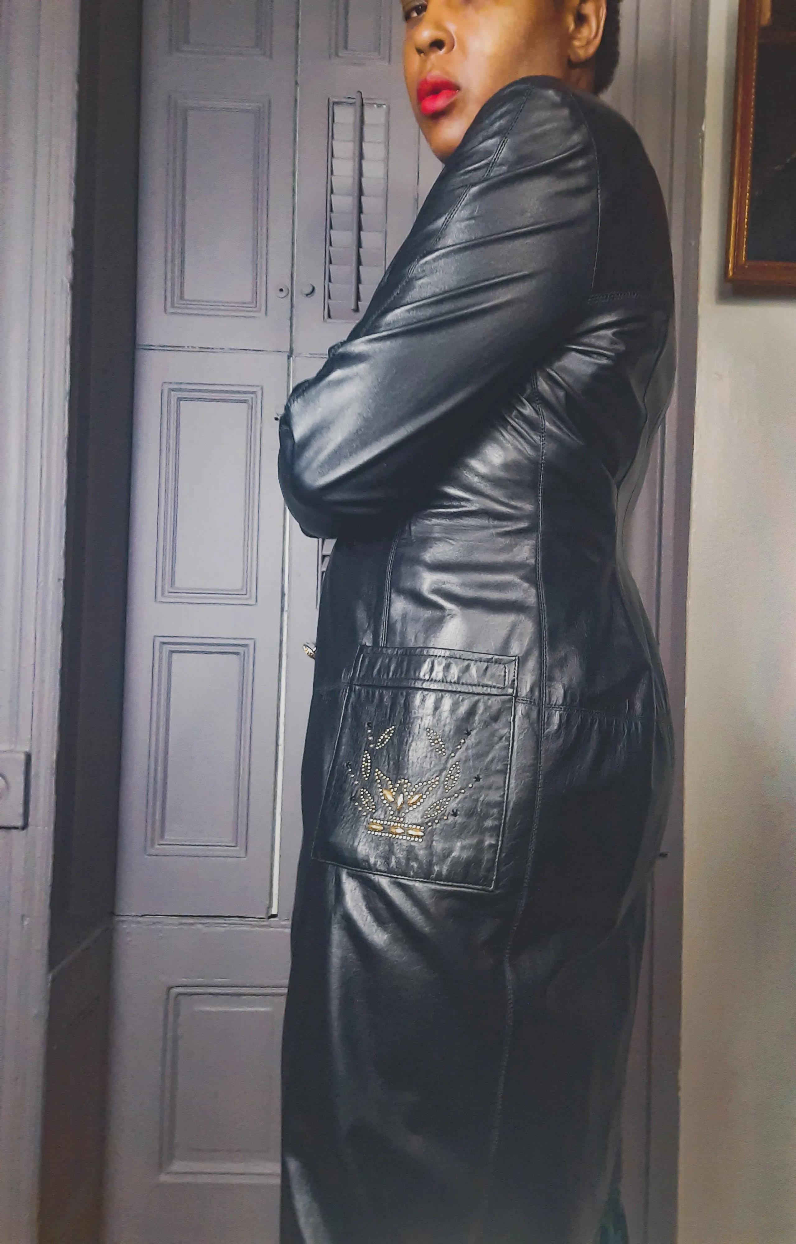 Leather Craft Coat Dress size 4