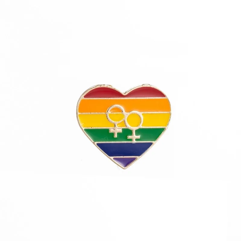 Lgbt Rainbow Love Flag Gay Brooch Spot Coat Clothing Dripping Oil Collar Pin Cartoon Brooch