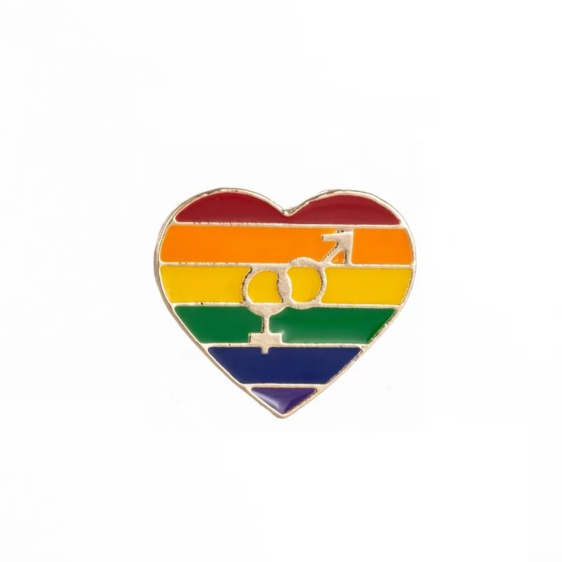 Lgbt Rainbow Love Flag Gay Brooch Spot Coat Clothing Dripping Oil Collar Pin Cartoon Brooch