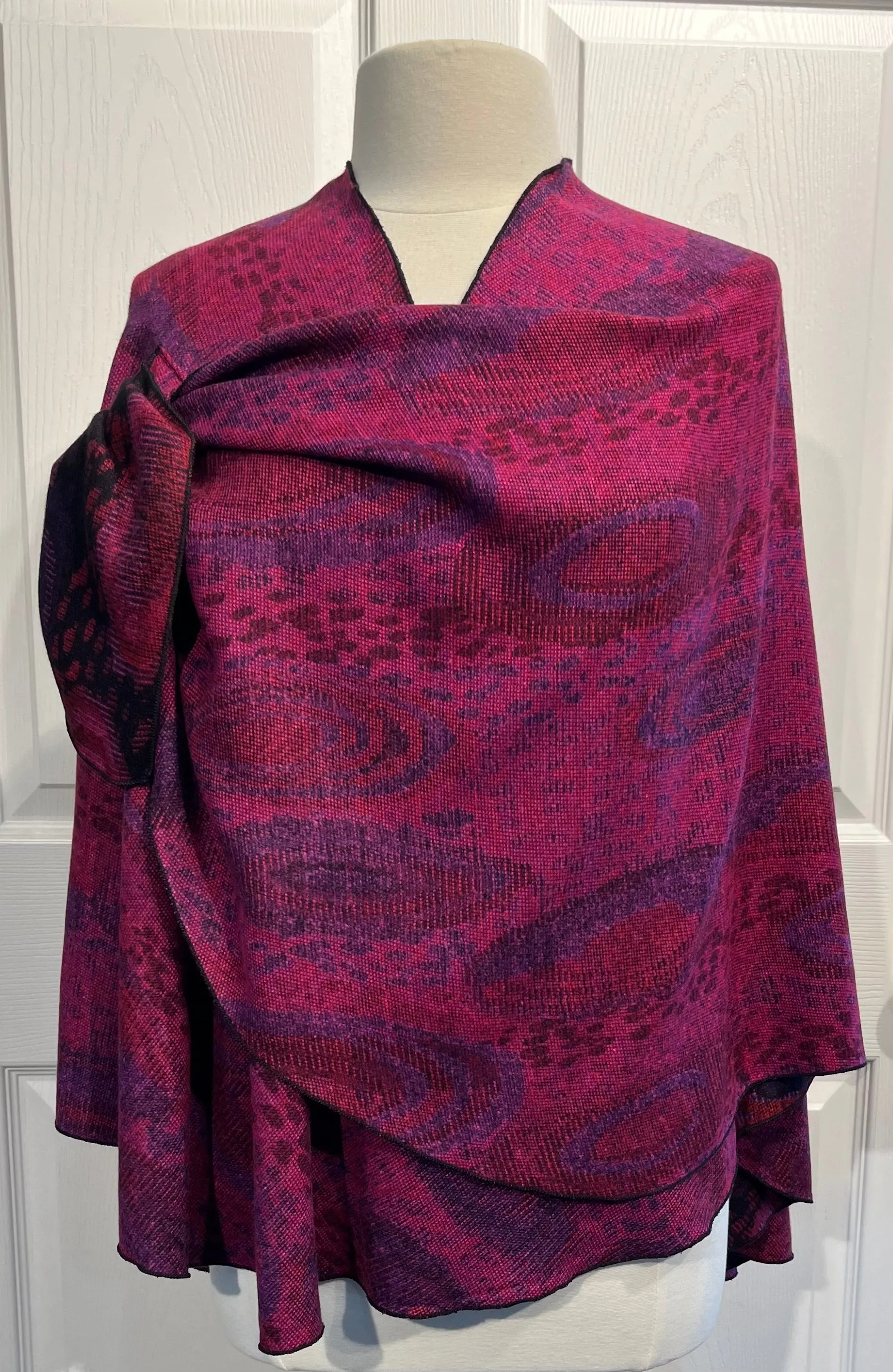 Magenta Mix  Reversible Cashmere Shawl