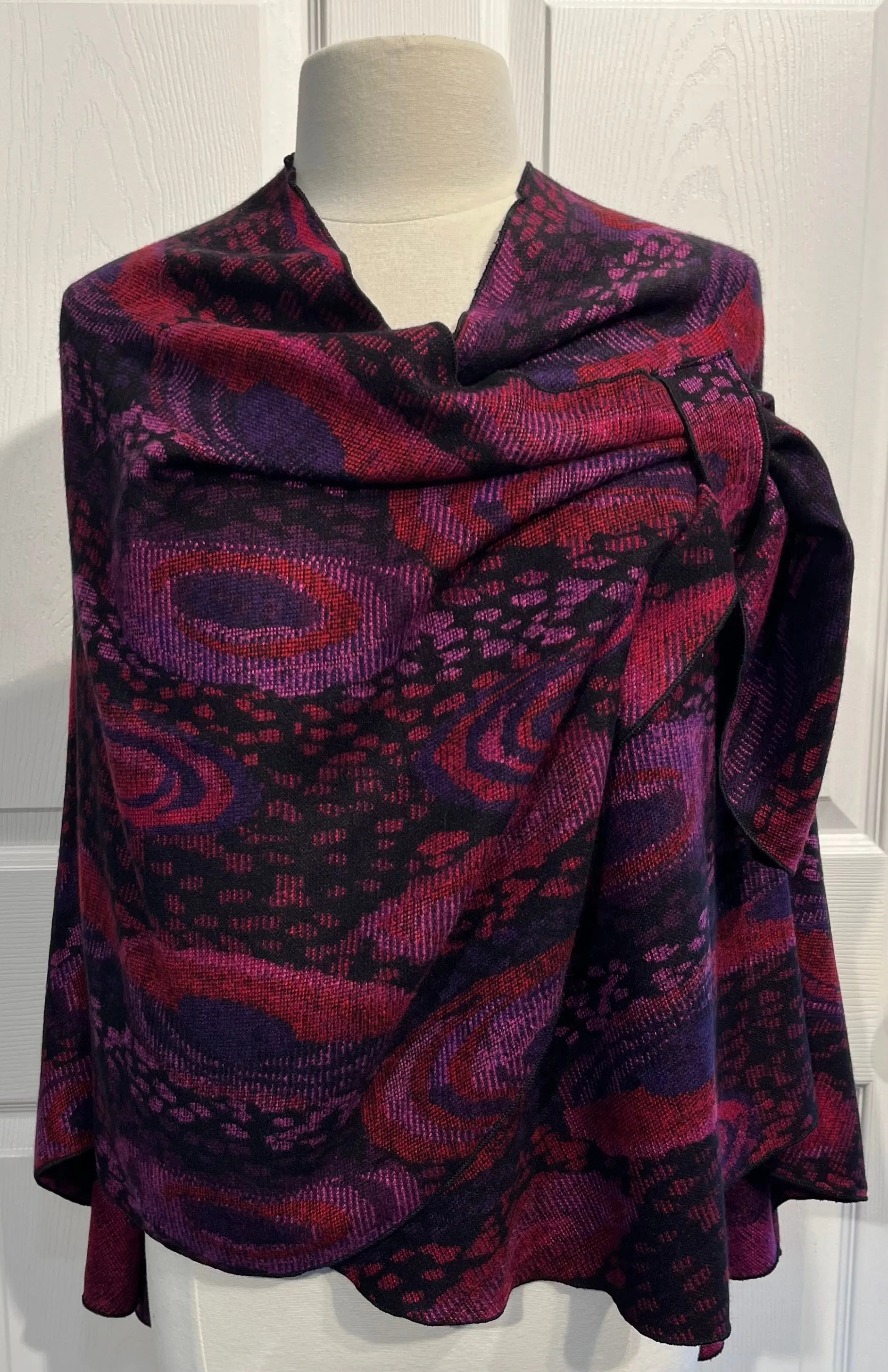 Magenta Mix  Reversible Cashmere Shawl