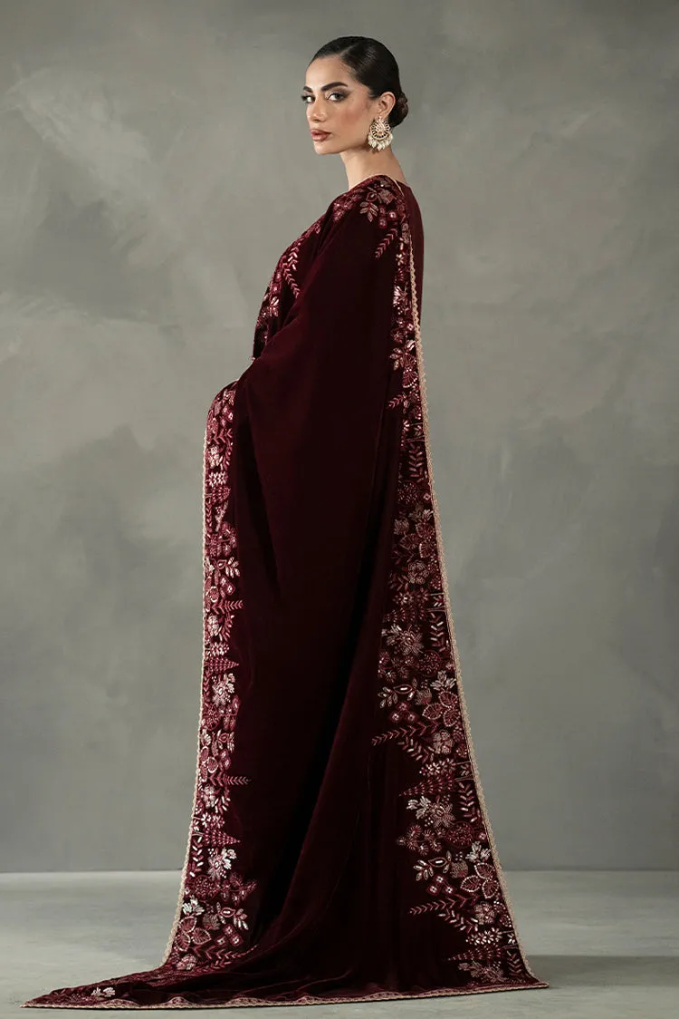 Maroon Velvet Shawl