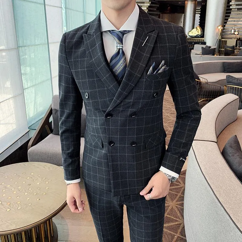 Men's Casual Business Suit Three-piece