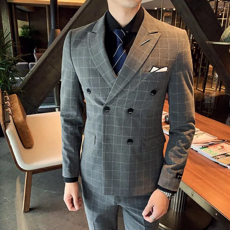 Men's Casual Business Suit Three-piece