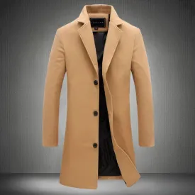 Mens Coat Slim Fit Coat Casual