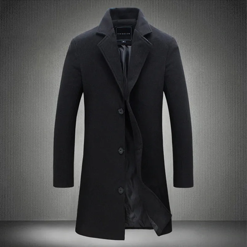 Mens Coat Slim Fit Coat Casual