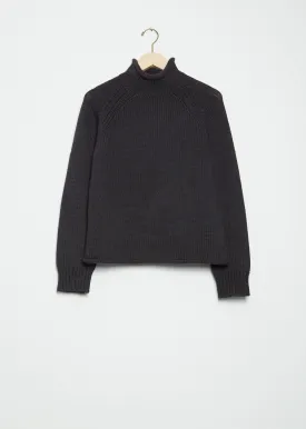 Merino Wool Rollneck — Carbon