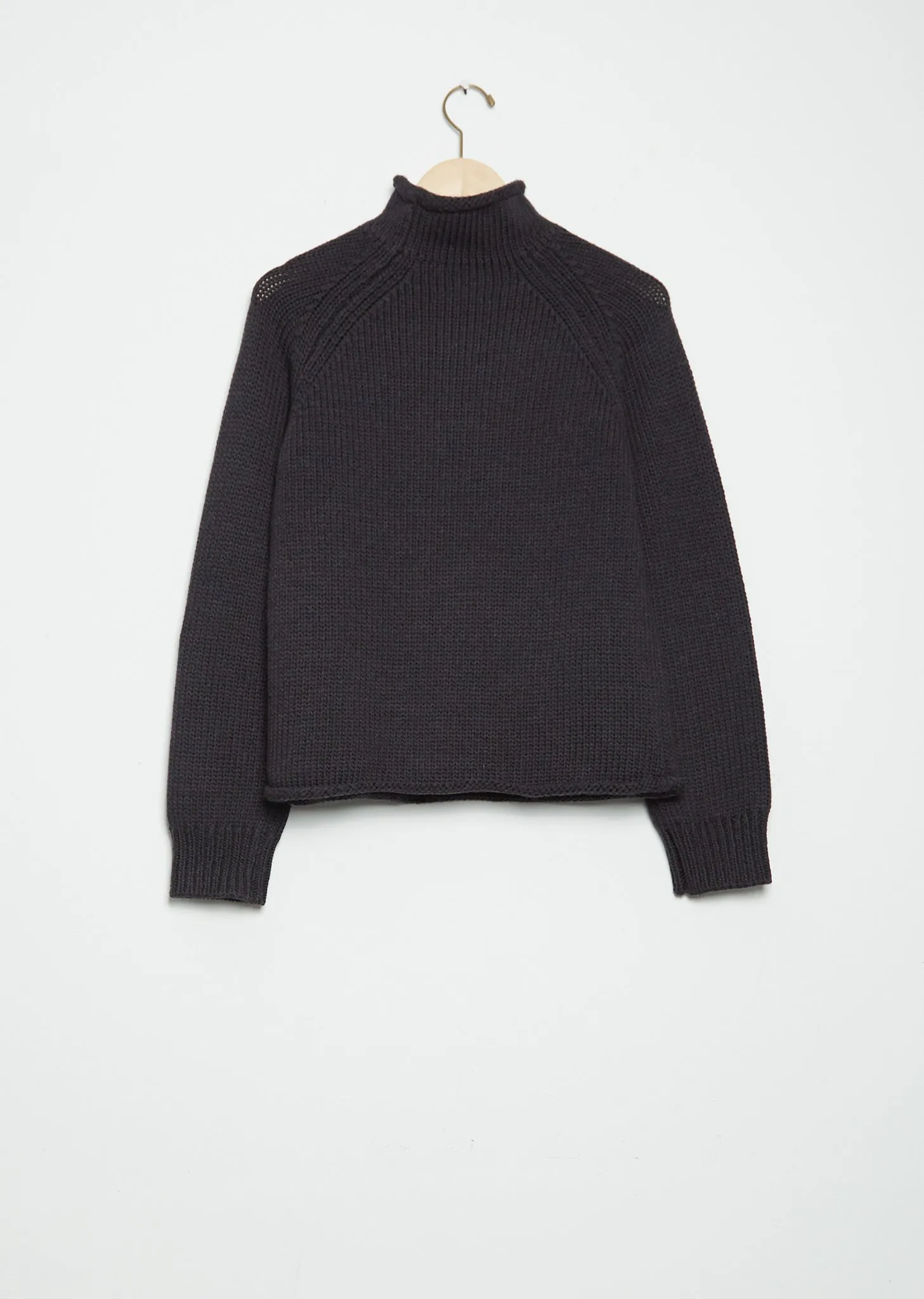 Merino Wool Rollneck — Carbon