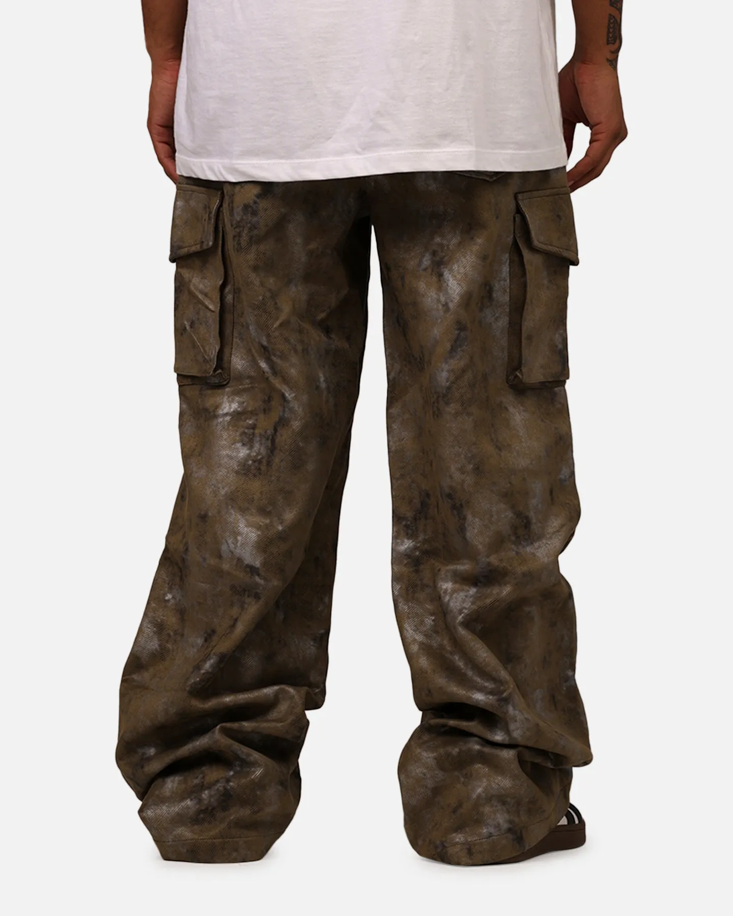 MNML Baggy Dual Sueded Cargo Pants Olive