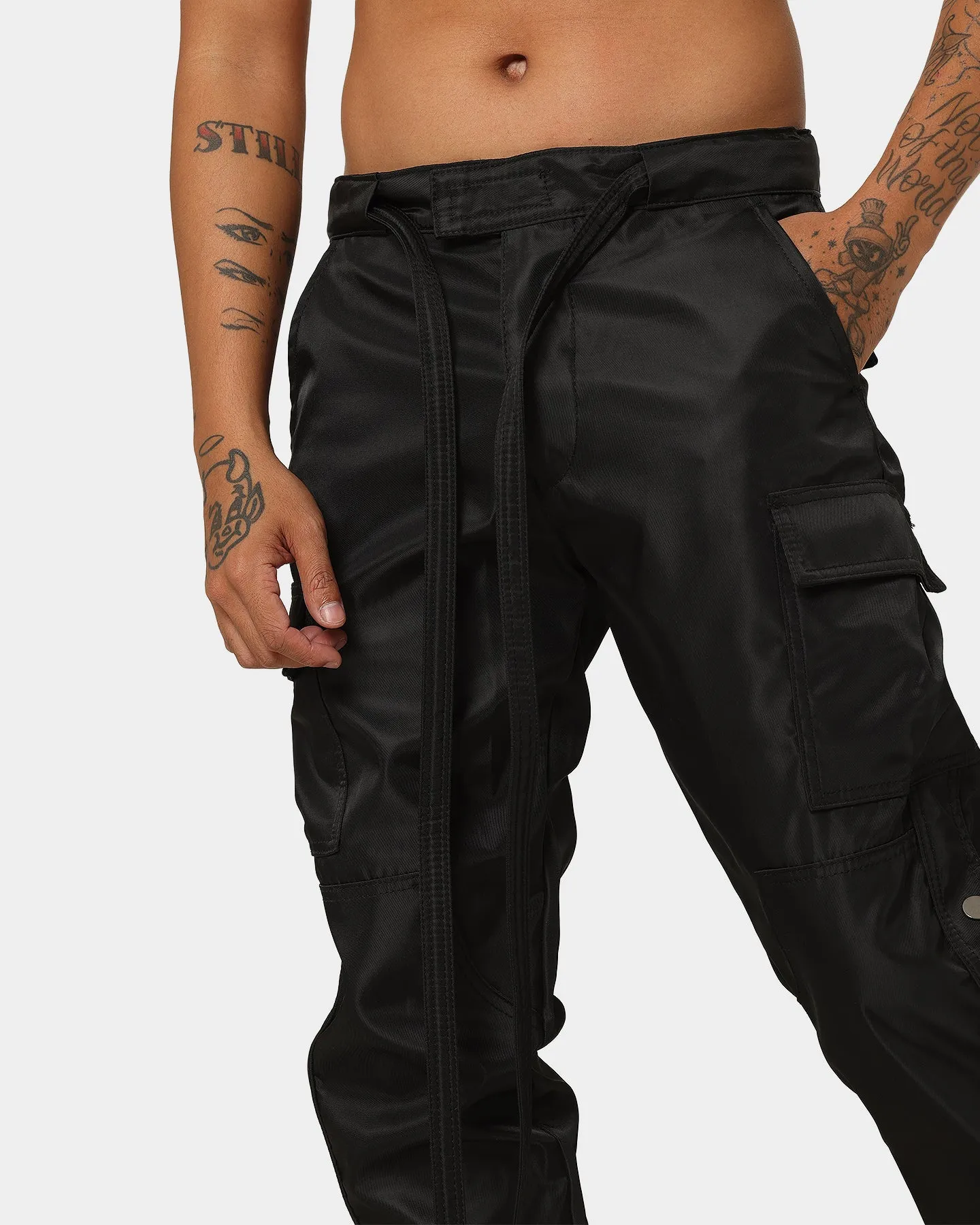 MNML Snap Zipper II Cargo Pants Black