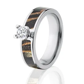 Mossy Oak Shadow Grass Camo Ring w/ 1/2 CTW 14k Prong Setting